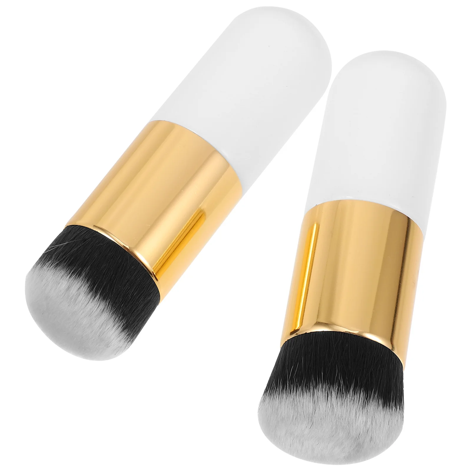 Set di pennelli da 2 pezzi Set di setole sintetiche setose dense Set di pennelli per trucco viso per fondotinta Crema liquida Bellezza delle donne