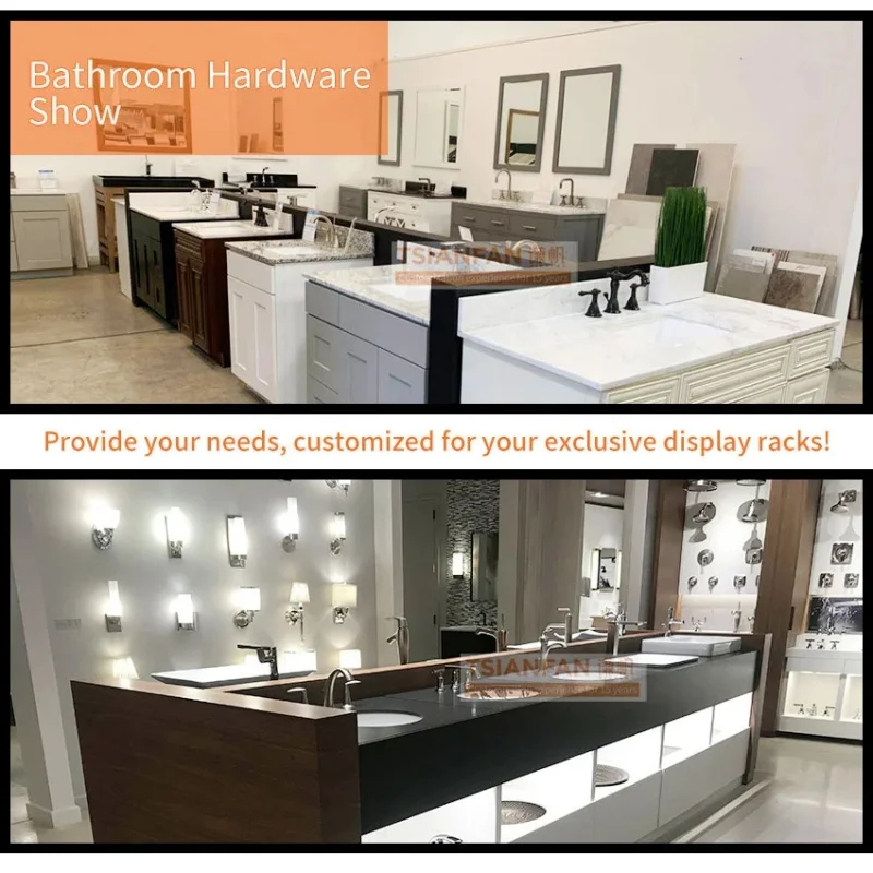 custom.Customizable Panel Display Area Faucet and Shower Display Stand Multi-Functional Bathroom Hardware Display Rac