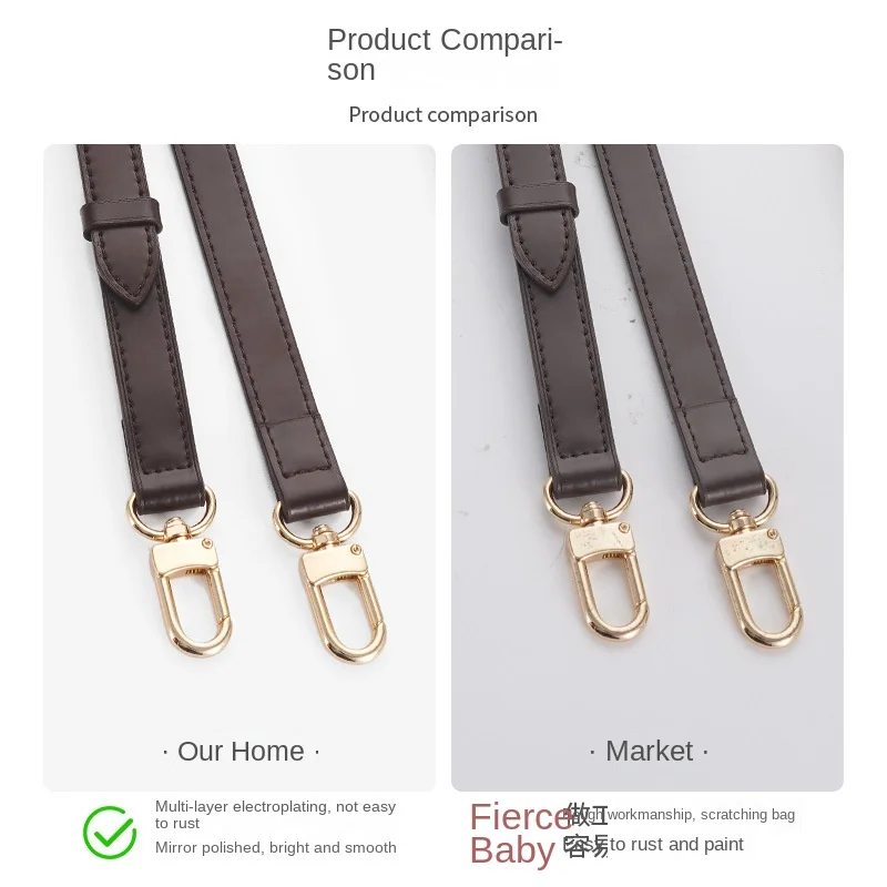 Genuine Leather Bag Strap For LV Speedy 20 25 30  Shoulder Straps Long Replacement Adjustable Crossbody Belts Bag Accessories