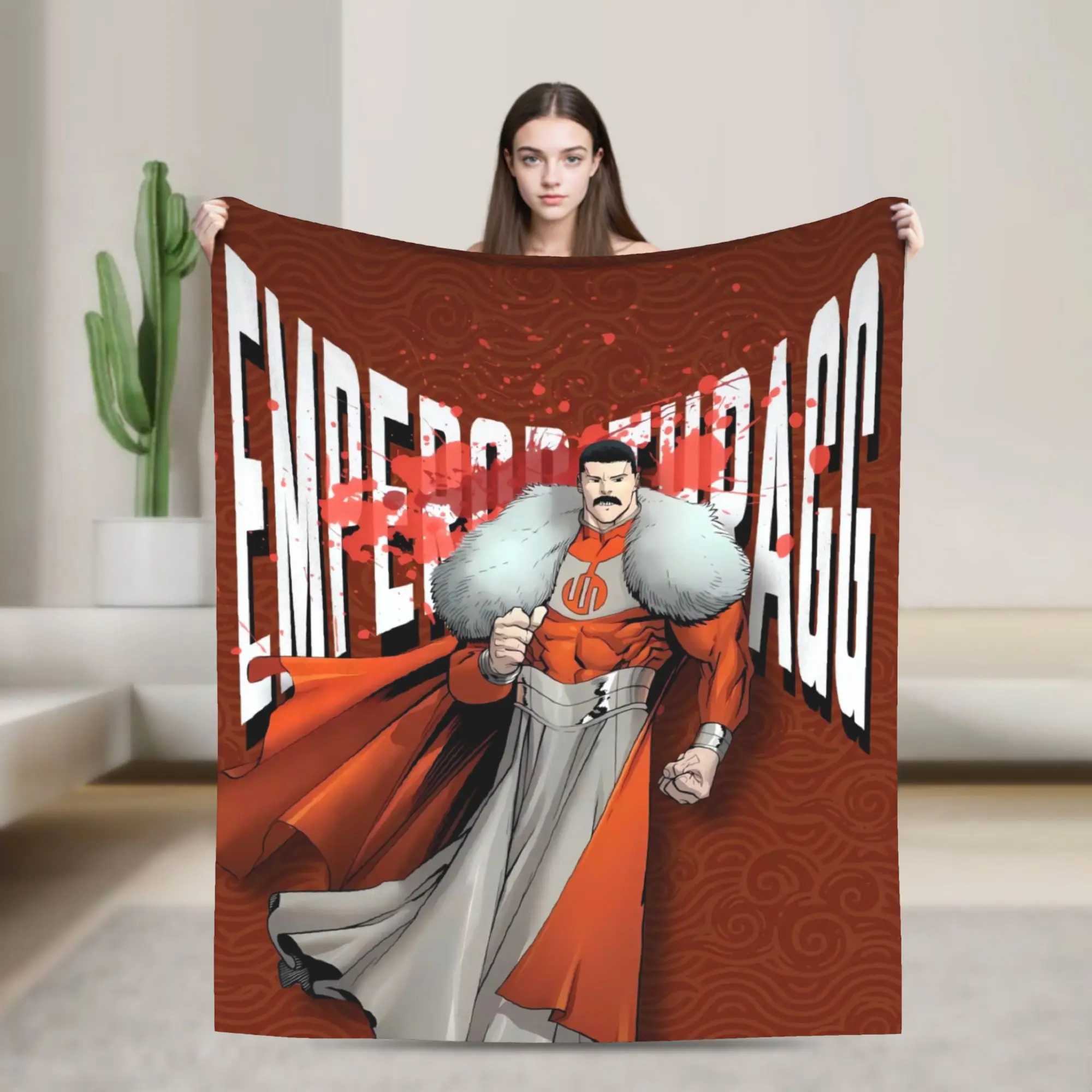 Invincible And Omni-Man Collage Warm Blankets  Decorative Plush Throw Blanket Graphic Outdoor Flannel Bedspread Sofa Bed Cover