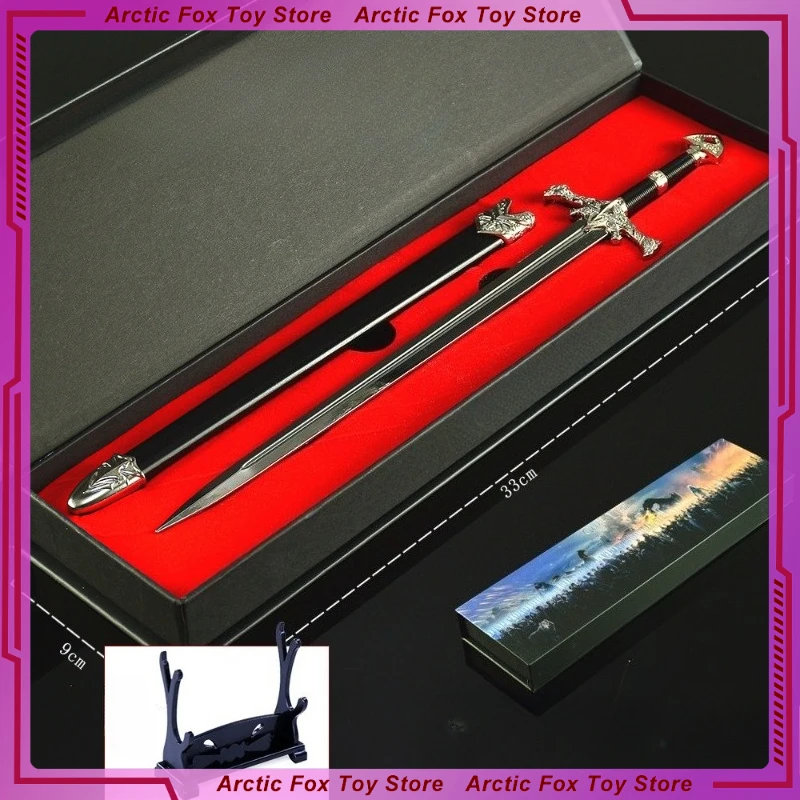 30 cm Figura di gioco Blackfire Spada Periferica Artigianato in metallo Modello Confezione regalo Decorazione desktop Ornamenti Regali di compleanno Giocattoli