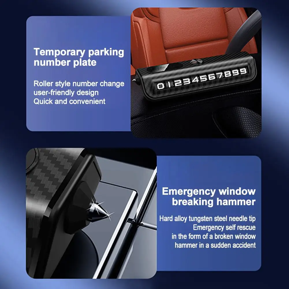 Multifunktionale Auto Telefon Nummernschild Dekoration Fahrzeug Nummernschild Temporäre Parkplatz Nummernschild Autozubehör – Detail 11