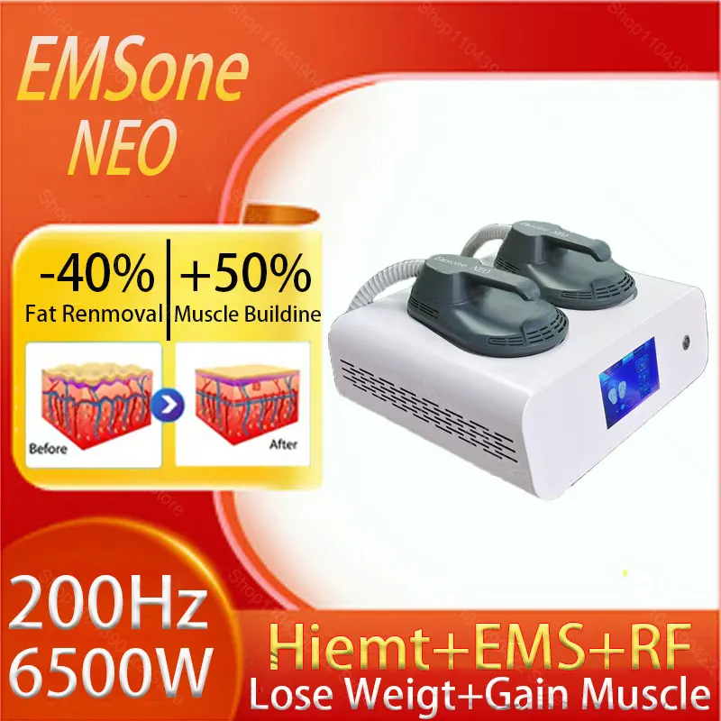 

Small EMSone NEO Weight Loss and Body Shaping Machine 200Hz RF Massage Body Shaping 6500W EMS Muscle Stimulating Machine