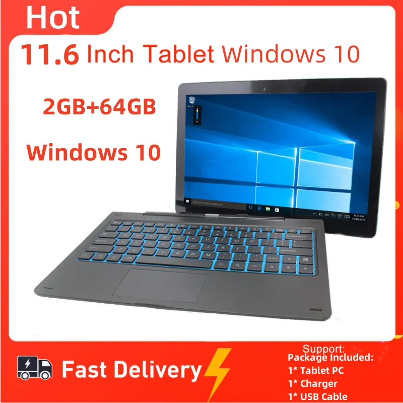 

11,6-дюймовый планшетный ПК с Windows 10, 2 ГБDDR + 64 ГБ, 2 в 1 с док-клавиатурой, процессор Z3735G, 1366*768 IPS-экран, четырехъядерный процессор G12, двойная камера