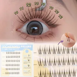 Individual Self-adhesive False Eyelashes Clear Band Segmented Cluster Eyelashes Natural Wispy Manga Lower Lash Extension Makeup