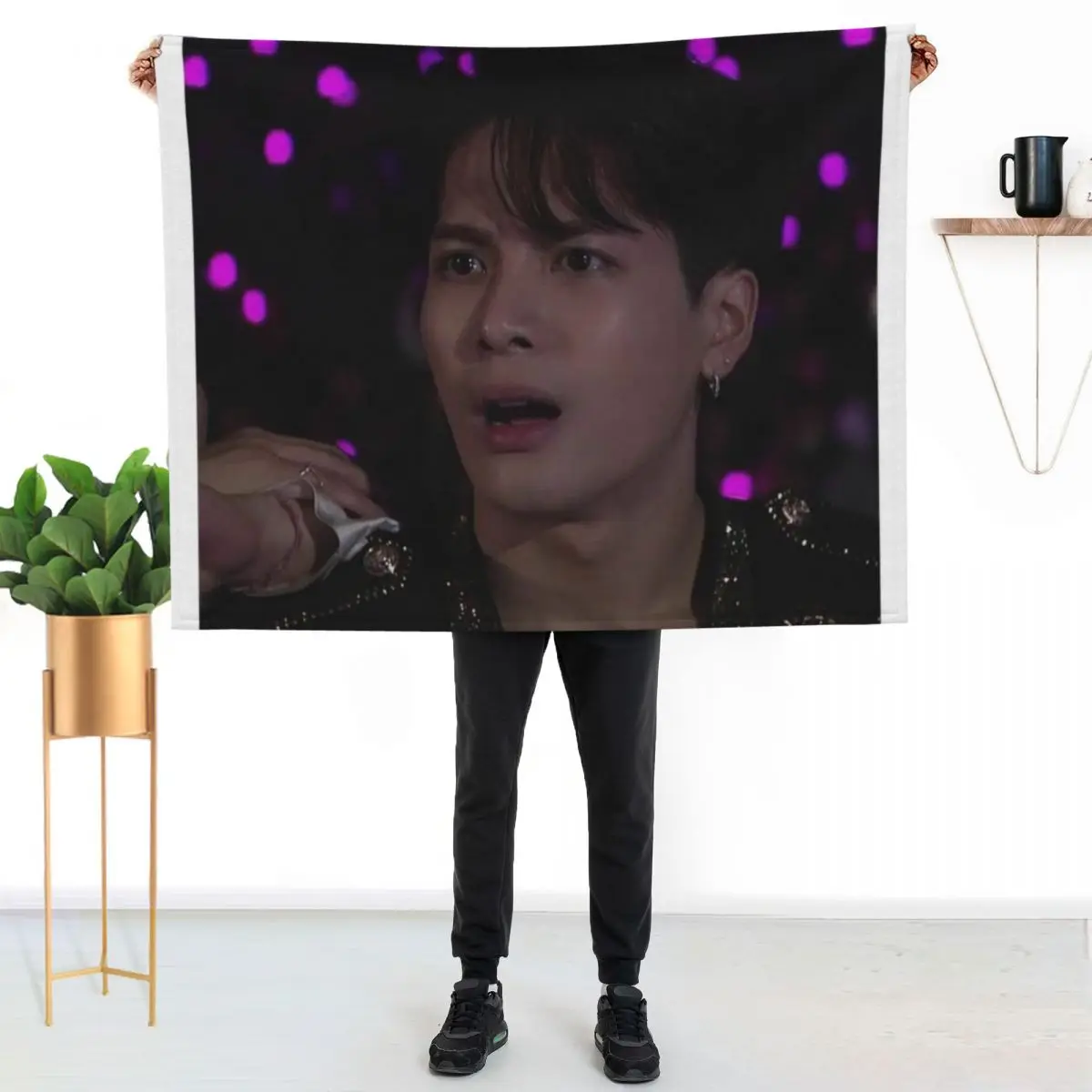 

GOT7 Jackson MAMA Meme Throw Blanket Wrinkle Resistant Lightweight Blanket