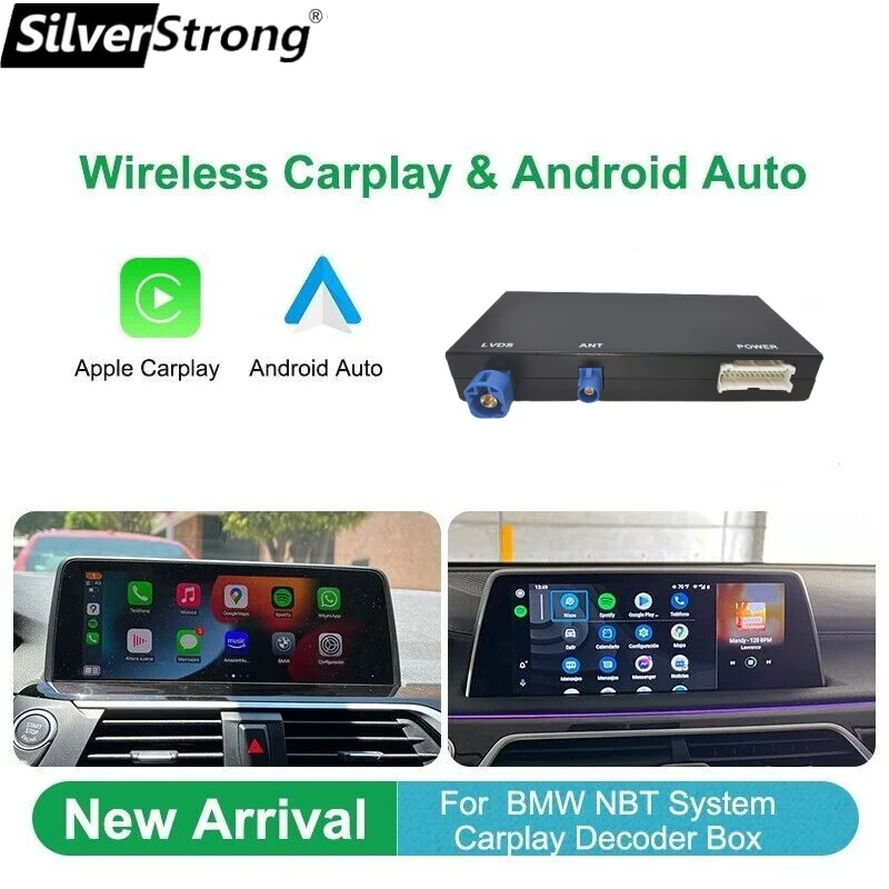 SilverStrong Wireless CarPlay Decoder for BMW NBT System X1 X3 X6 F25 F48 F10 F30 F25 F15 android auto Retrofit Kits