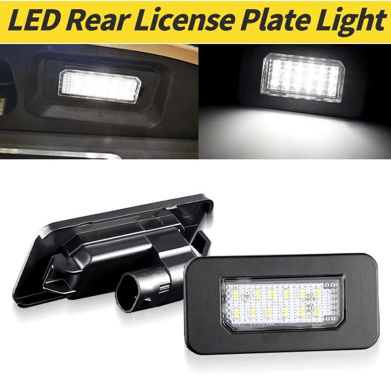 Canbus LED License Plate Lights White For Alfa Romeo Giulia 2016-2022 Stelvio 2017-2022 OEM#50550396 Tail License Number Light