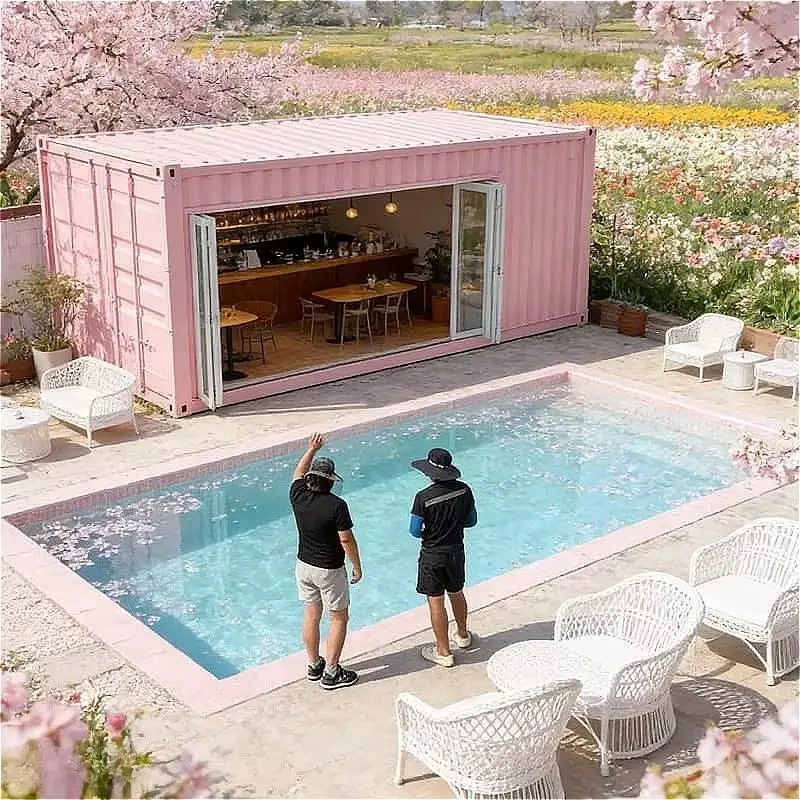 Swimming Pool Container Container Pool Portable Stainless Steel Above Ground Hotel Suite Courtyard Outdoor Relaxation Customized