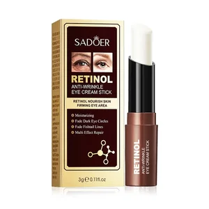 SADOER Retinol Eye Cream Stick Anti Dark Circles Under the Eyes Moisturizing Firming Eyes Cream Eye Skin Care Products 12 best sales lotion container - №12