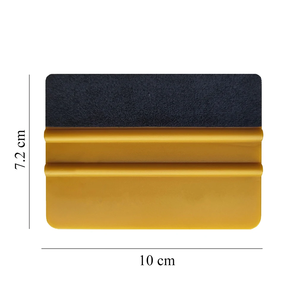 10pcs Gold Carbon Fiber Film Vinyl Fabric Felt Card Squeegee Car Wrap Window Tint Cleaning Scraper Sticker Remover Tools A62F