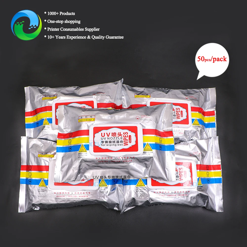 UV Nozzle Wipes Clean Wipers 50PCs/Pack for UV Machine Ricoh Konica Printhead Cleaning Wipes