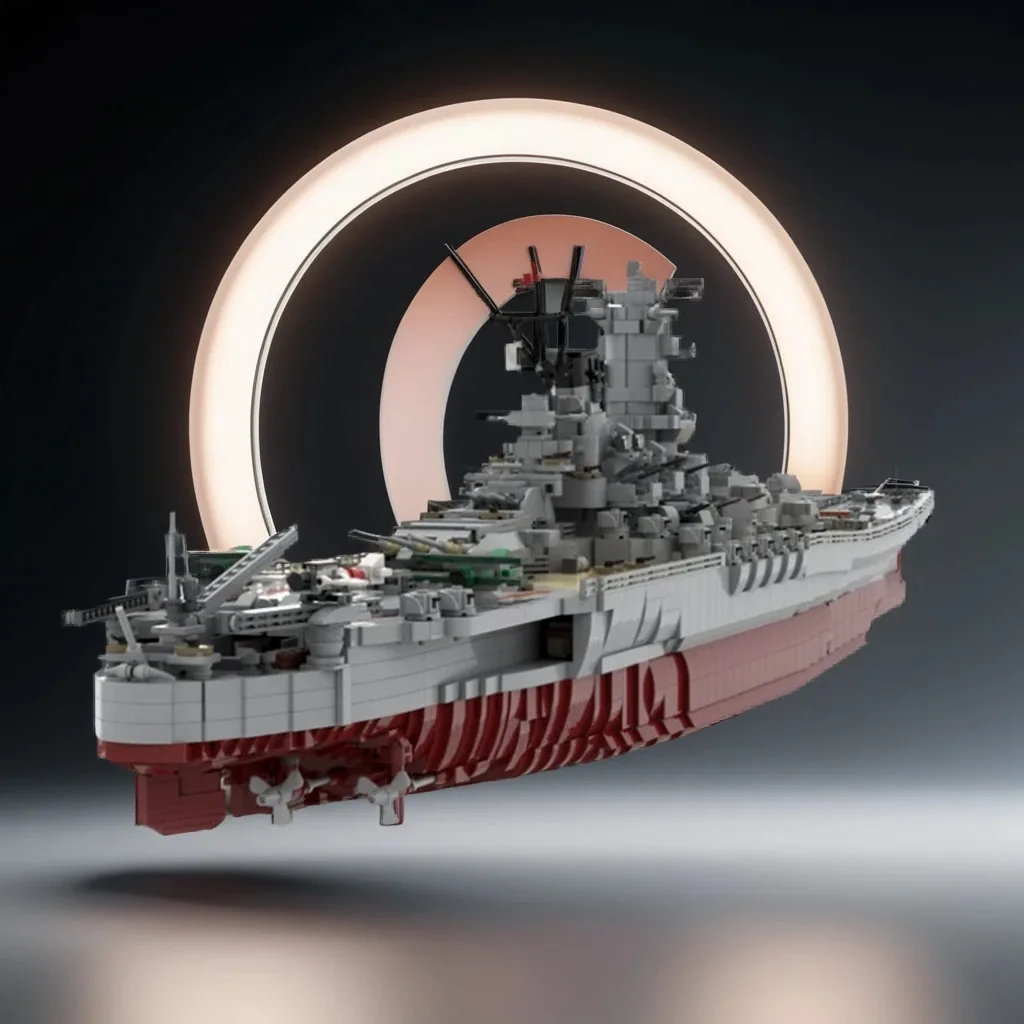 

8717 шт. IJN Yamato 1200 MOC WWII Imperial Navy Battleship, образовательное здание, блоки «сделай сам», игрушки на день рождения, подарок