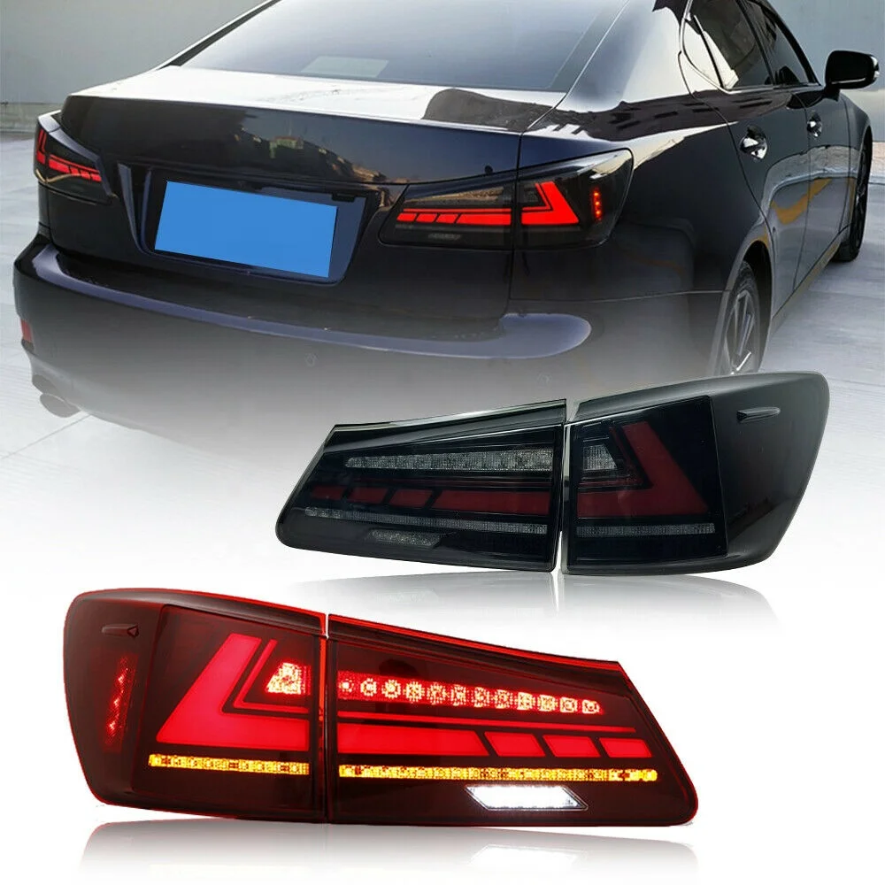 

LED Tail Lights For Lexus IS250 IS350 ISF 2009 2010 2011 2012 Sequential Rear Lamps Start Animation