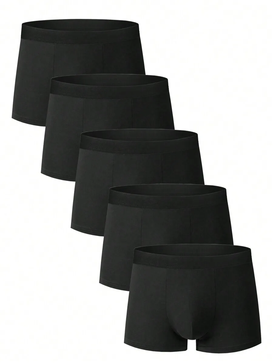 

5 Pcs Mens Breathable Boxer Shorts Large Size Underwear