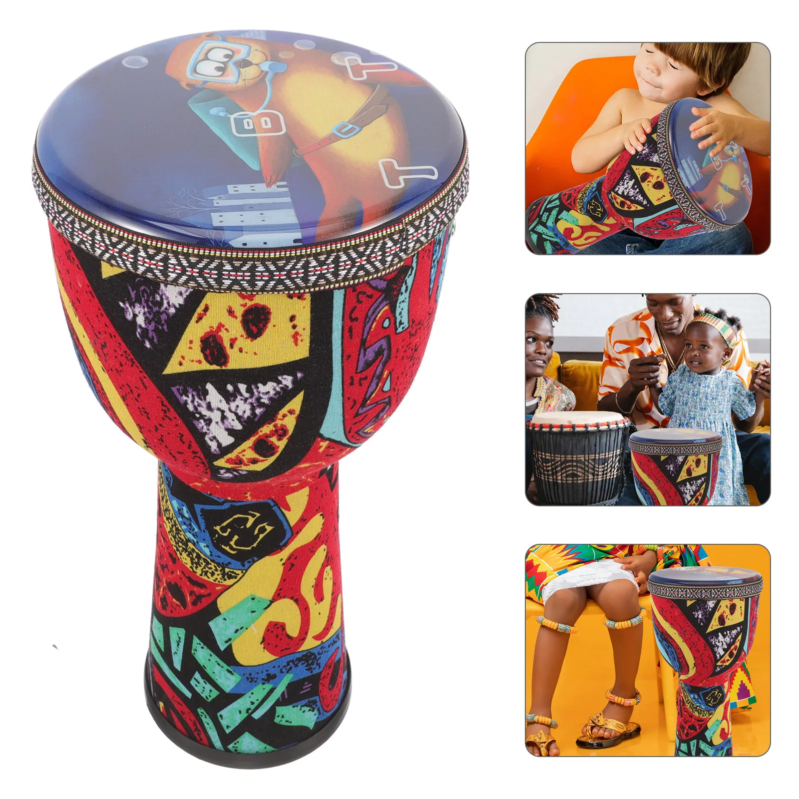 Printing Colorful Hand Drum African Drum Musical Instrument Beginner African Djembe Drum Beginner Musical Instrument Prop