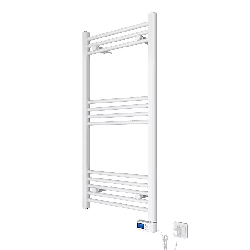 Smart Control Mild Steel Towel Rail with Heater WiFi Optional Weekly Timer Wall-Mounted for Bathroom Modern Design