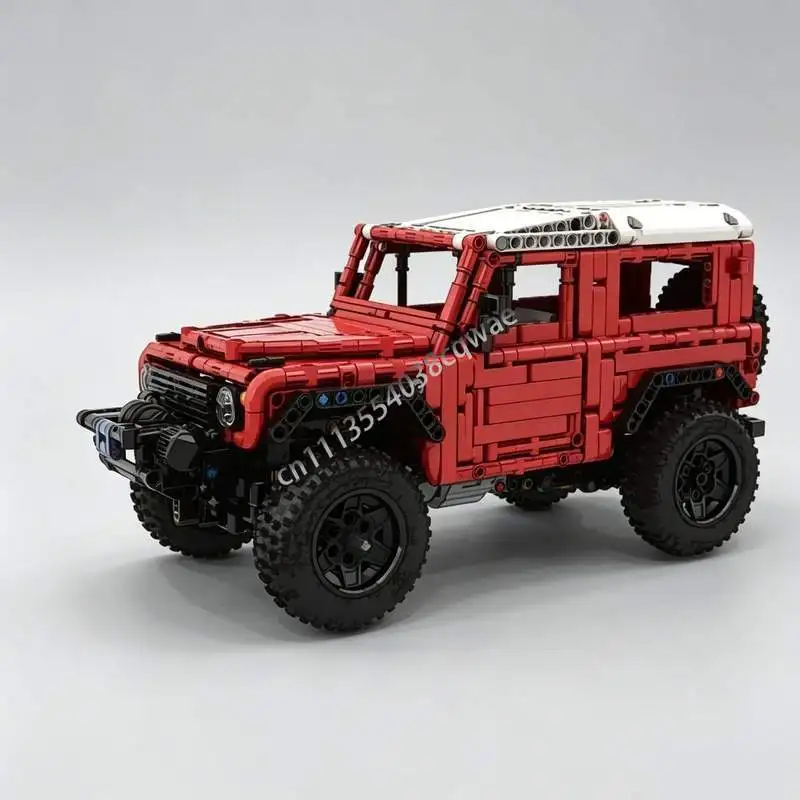 1311 Parts Red Compact Off Road Vehicle Building Blocks MOC Model DIY Creative Assembly Educational Toy Gift Collection Display