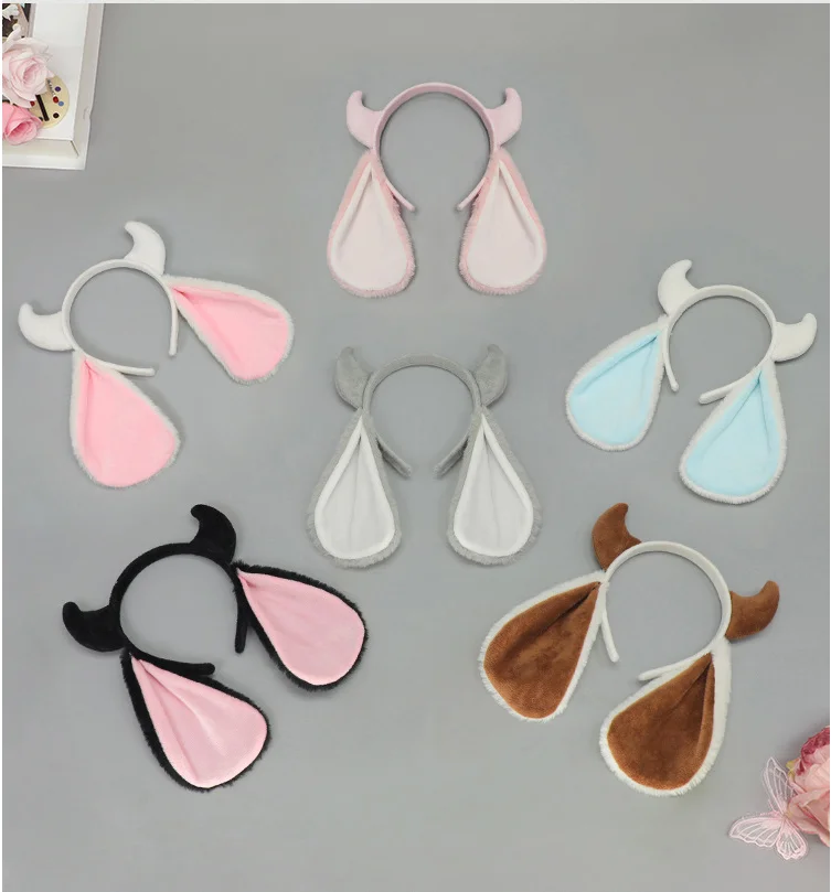 Lolita Plüsch Schaf Horn Lamm Ohr Stirnband Kawaii Kopfbedeckung Cosplay Niedlichen Tier Halloween Kostüme Requisiten Frau Haarband Geschenke – Detail 9