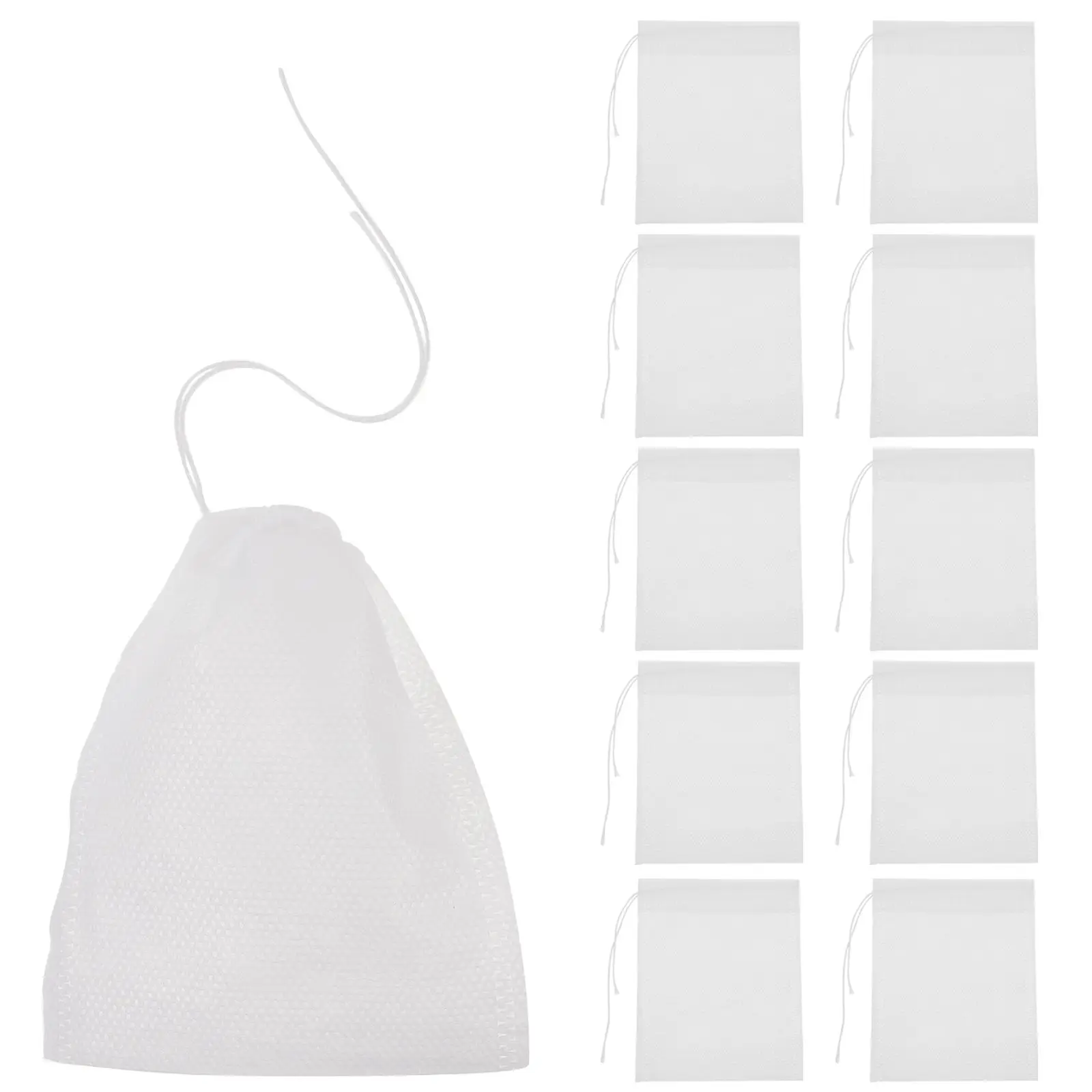 

100 Pcs Drawstring Bag Tea Coffee Filter Bags Empty Spice for Straining Cooking Numb Soup Loose Dried