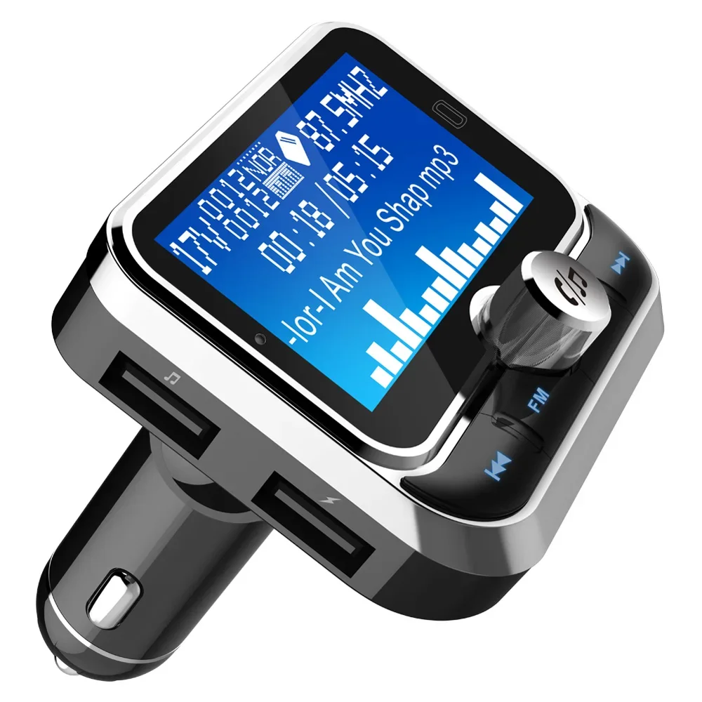 

Car Bluetooth 5.0 FM Transmitter Dual USB PD Type C Fast Charge Car Charger Bluetooth Microphone Handsfree Car FM Modulator