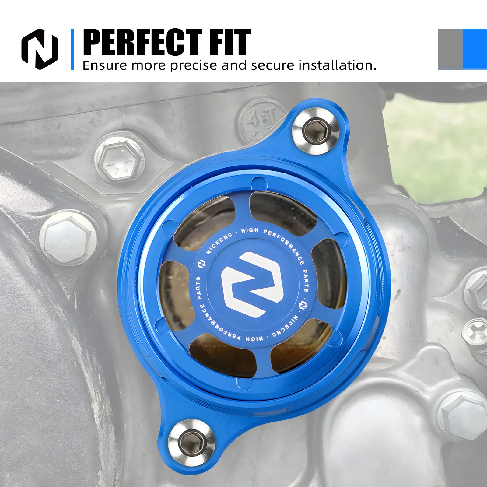 NICECNC For Yamaha YZ250F WR250F 2015-2024 Transparent Oil Filter Cover Cap WR450F YZ450FX 2016-2023 YZ250FX 2015-2023 YZ450F