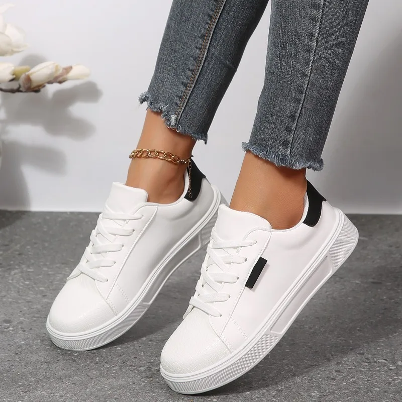 Versatile lace-up single shoes fashion new lightweight through 2026 summer casual shoes