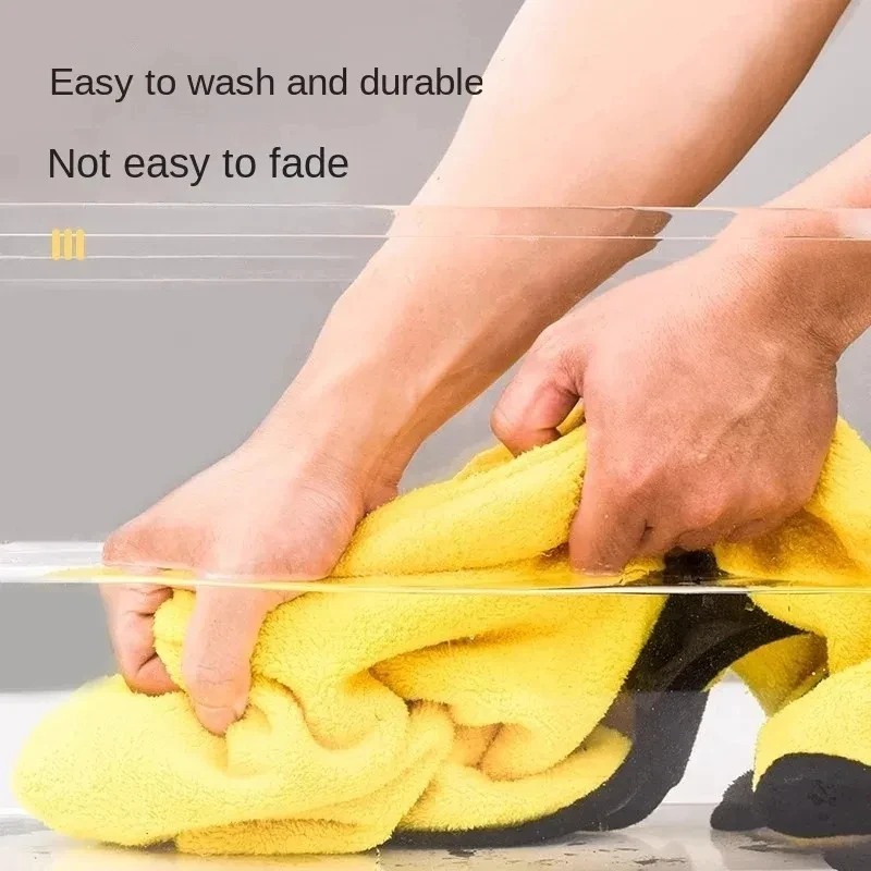 12/1pcs Microfiber Cleaning Towels Car Cleaning Detailing Drying Cloths Thickened Window Glass Washing Towel Auto Wash Supplies