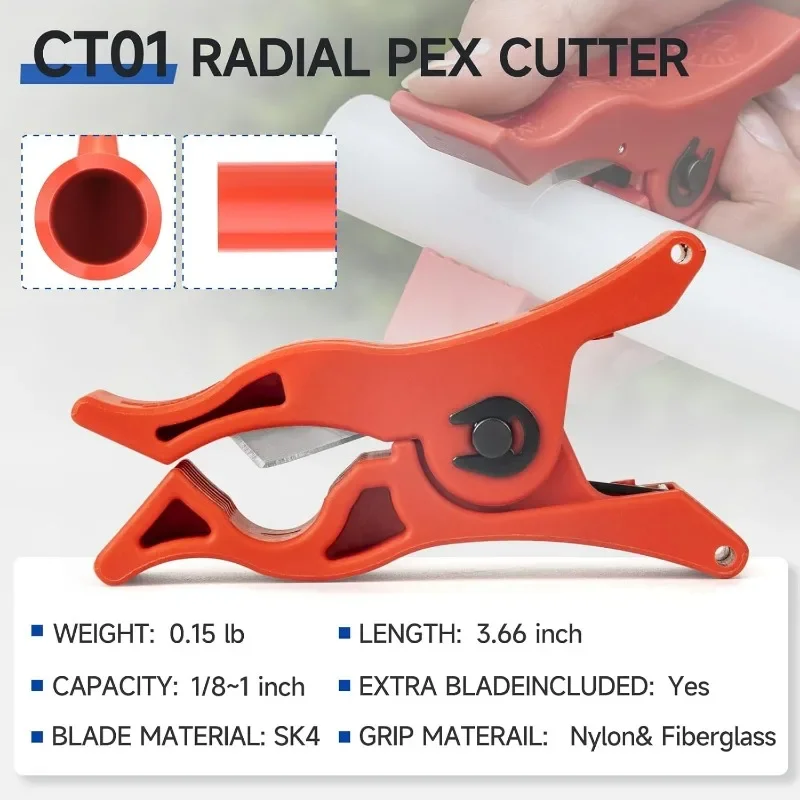 شحن سريع. رؤوس توسيع دوران تلقائي لمجموعة أدوات توسيع يدوية ProPEX مقاس 3/8,1/2,3/4&1 بوصة مع #3