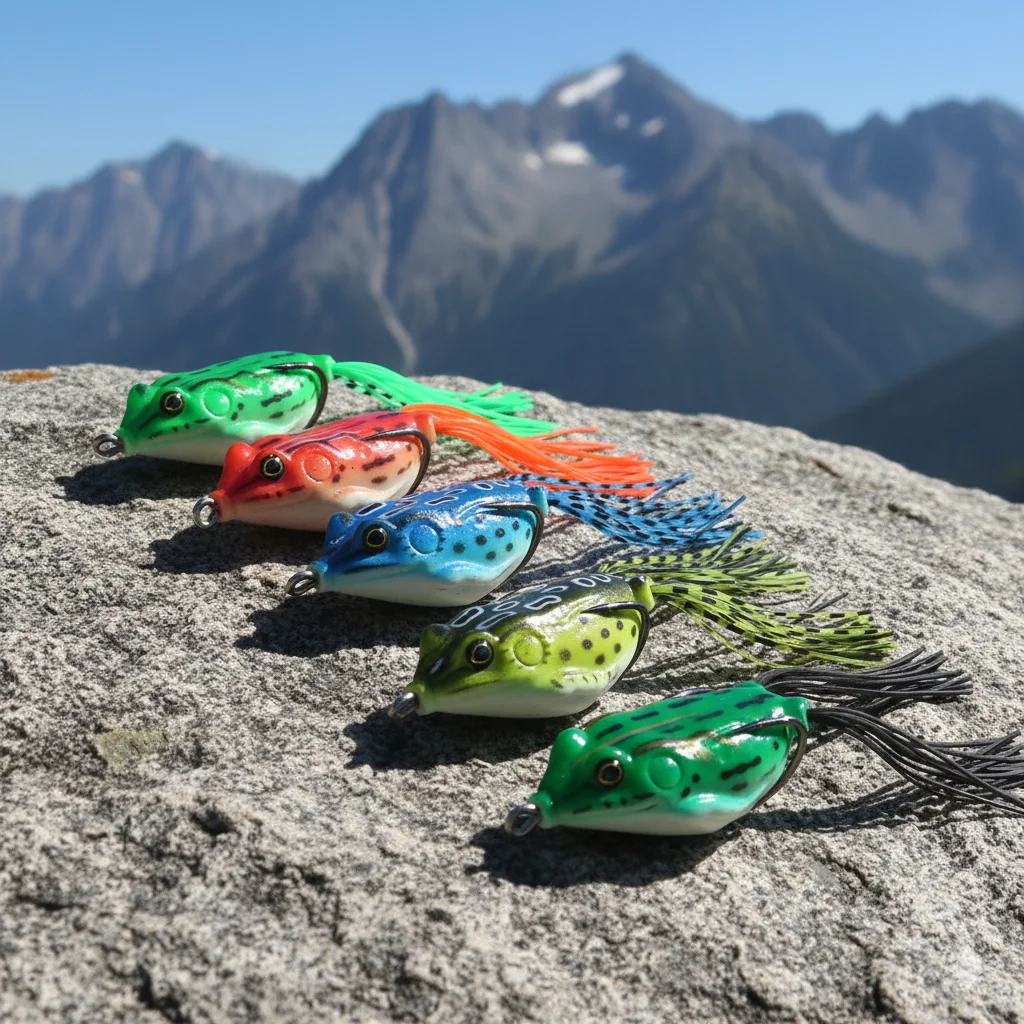 6er-Set 5,5 cm 12 g weicher Ray-Frog-Angelköder, künstlicher Topwater-Froschköder mit Doppelhaken für Barsch, Schlangenkopf, Hecht, Pesca