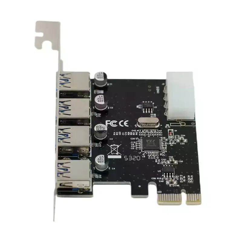 

1 шт. PCI Express PCIe USB 3.0 HUB-адаптер, 4-портовая карта расширения USB 3.0 PCI-E, 4-портовый контроллер USB 3.0, аксессуары для DIY-проектов
