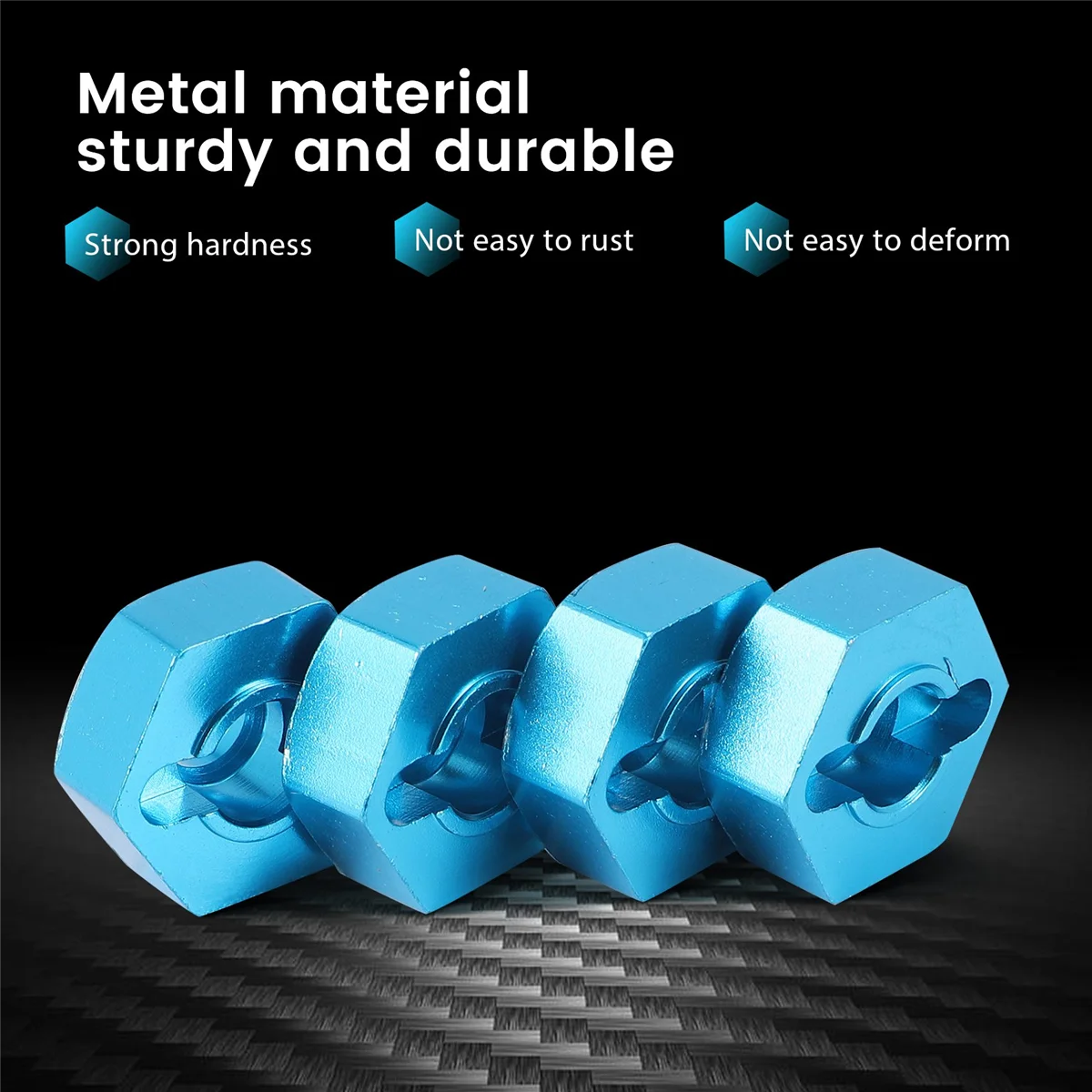 Nouveau 4 pièces en métal 12MM roue hexagone adaptateur pour Tamiya TT01 TT-01 TT02 XV01 TB-04 WT-01N 1/10 RC voiture mise à niveau pièces