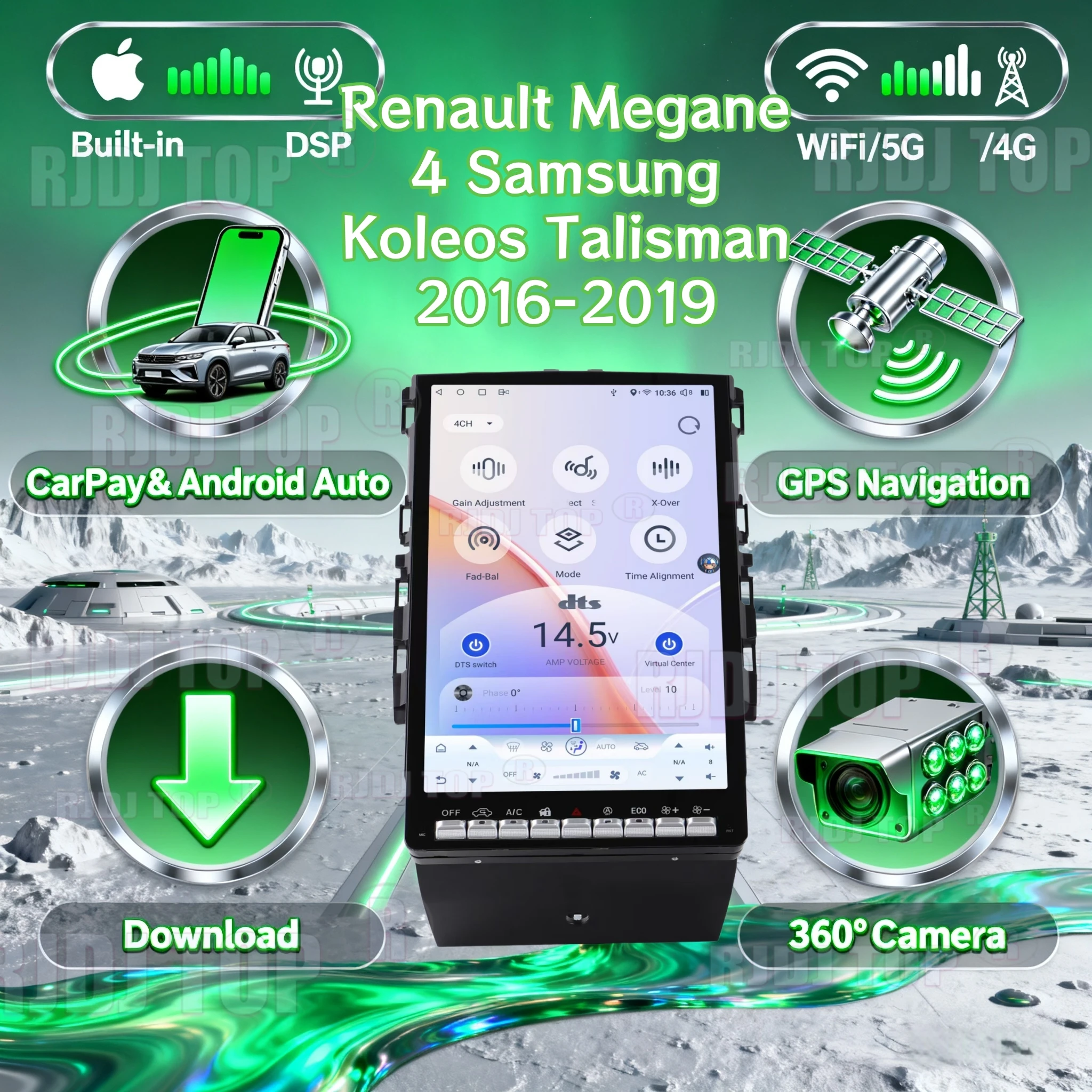 Qualcomm 14.5 For Renault Koleos Megane 4 2016-2019 Car Radio Wireless Carplay Android Auto Stereo Receiver Multimedia Player