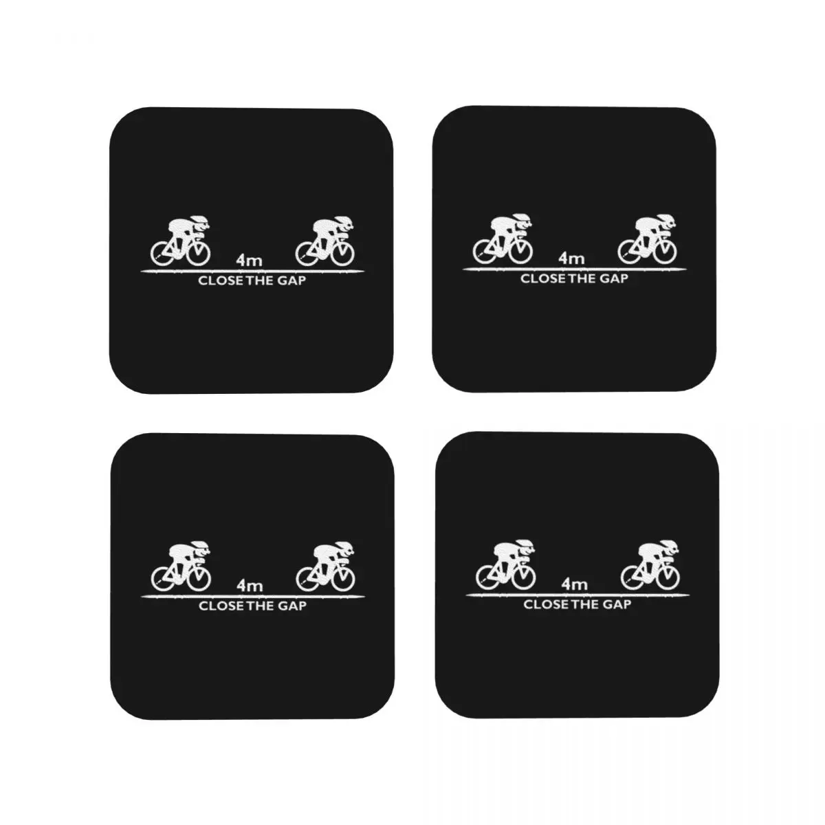 Zwift Close The Gap Coasters Kitchen Placemats Waterproof Insulation Cup Coffee Mats For Decor Home Tableware Pads Set of 4