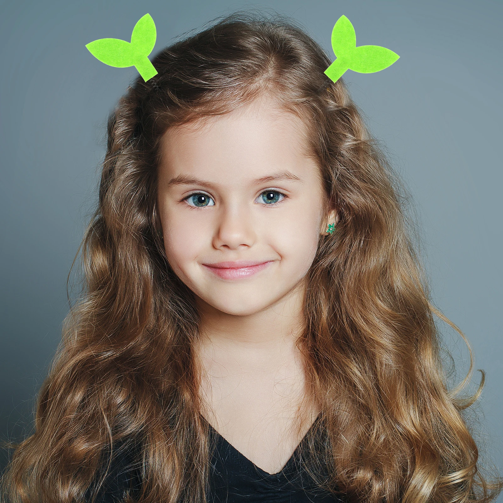 

10 Pcs Woman Grass Hairpin Clips Barrettes Green Fabric Small Accessories for