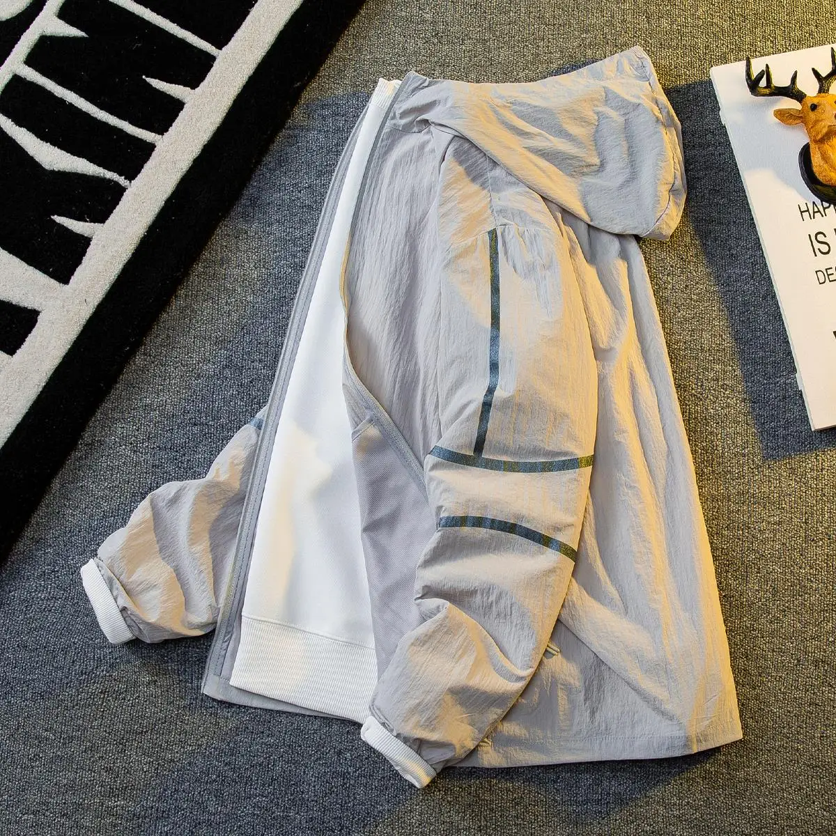 

Летняя мужская легкая уличная дышащая одежда для охлаждения льда с защитой от ультрафиолета, ультратонкая куртка свободного покроя Long Sve