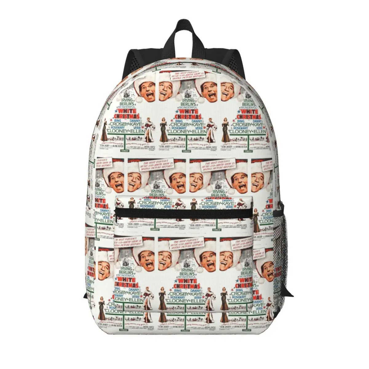 White Christmas - Bing Crosby, Danny Kay Student Backpack School Bag Hiking Travel Daypack for Boys Girls Bookbag Shoulder Bags