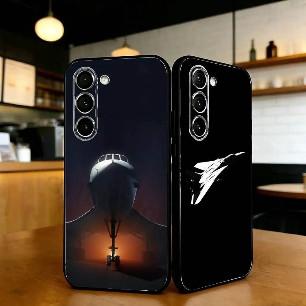 Concorde Air France Phone Case For Samsung S20,21,22,23,24,25,26 plus,ultra Lite Black Silicone Cover