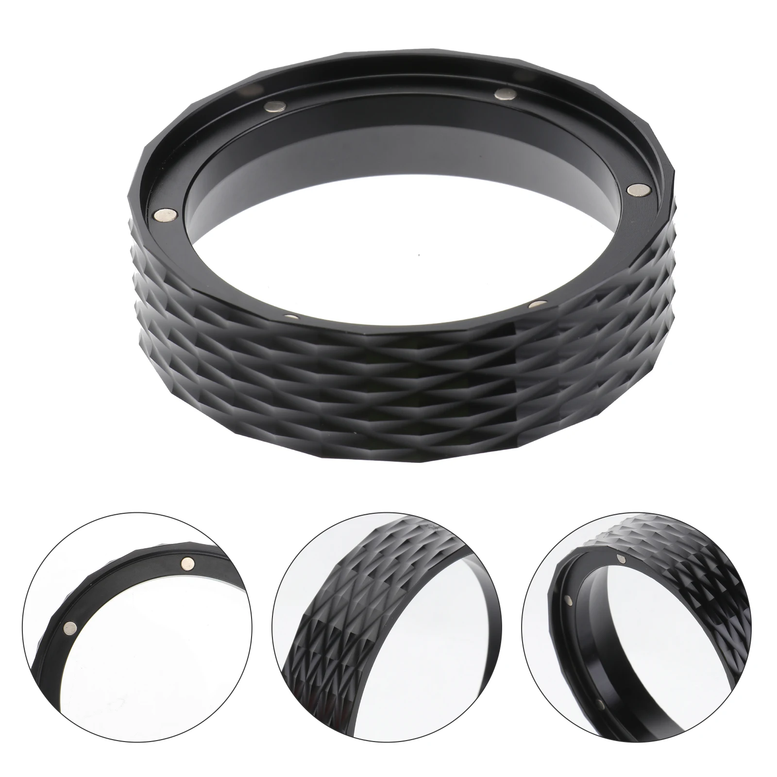 

1pc Aluminum Alloy Espresso Dosing Funnel 53Mm Machine Handle Magnetic Powder Ring Lightweight Coffee Maker Accessory