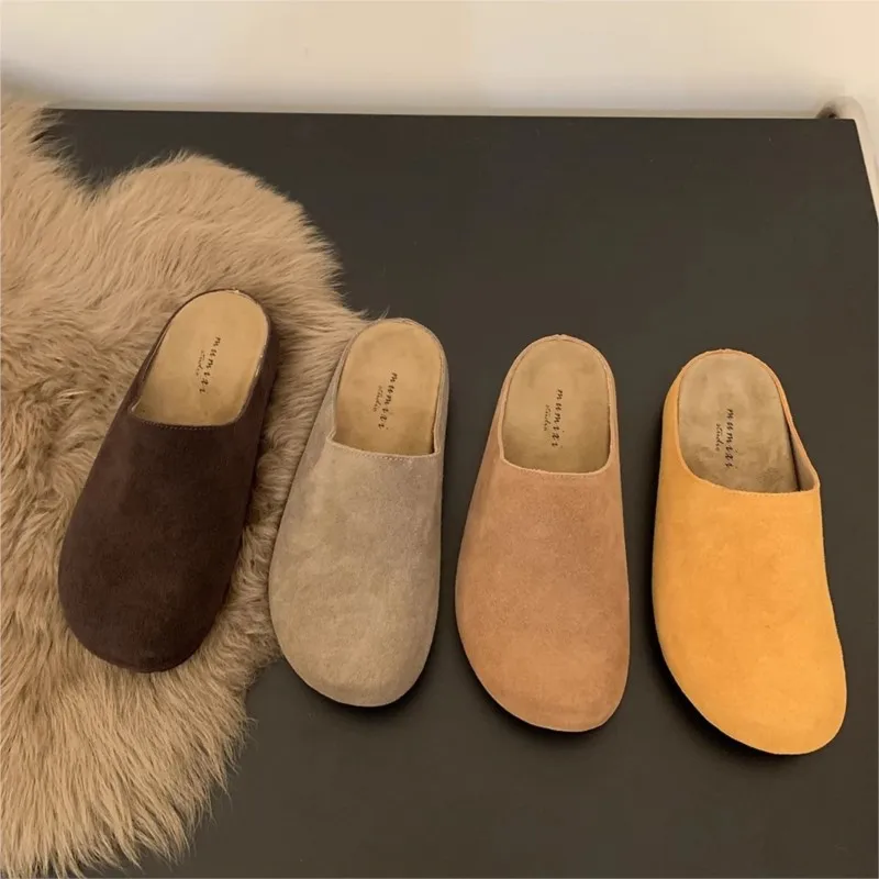 Crestar Fashion Flat Slippers For Women 2025 New Outdoor Cozy Soft Flat Mules Lady Retro Spring House Slides Antiskid Beach Shoe image 2