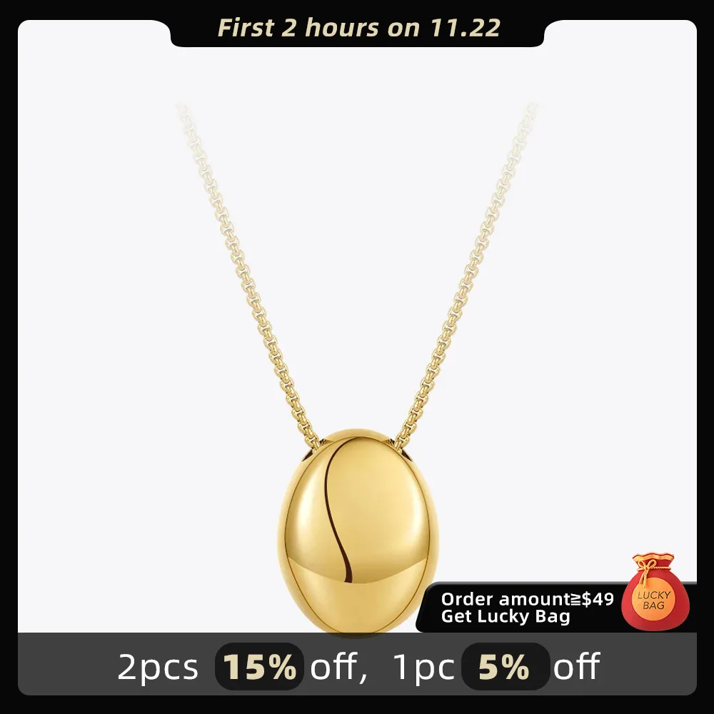 ENFASHION Hollow Pebbles Stainless Steel Long Necklace For Women Fashion Jewelry Gold Color Necklaces Colar Halloween P213266