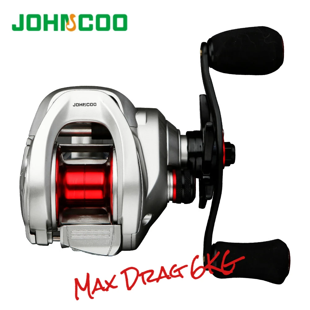 

Freshwater Bait 9+1BB Gear Ratio 6.4:1 Max Drag 6kg Casting Reel Magnetic Brake System Smooth Baitcasting Fishing Wheel