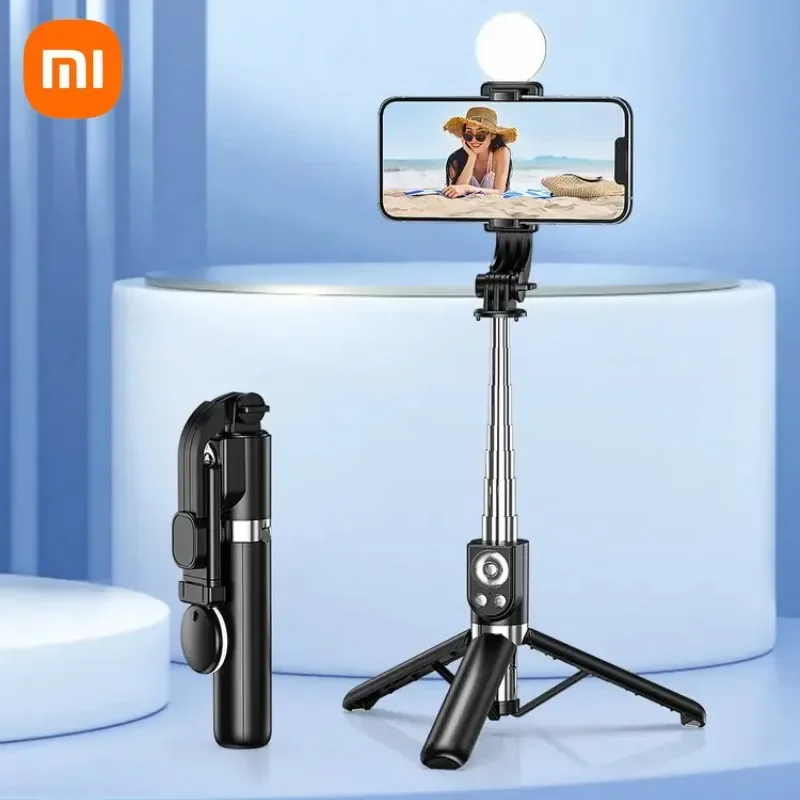 Xiaomi 2023 NEW Portable Wireless Bluetooth Selfie Stick Portable Tripod for Huawei IPhone Aluminum Alloy Selfie Stck