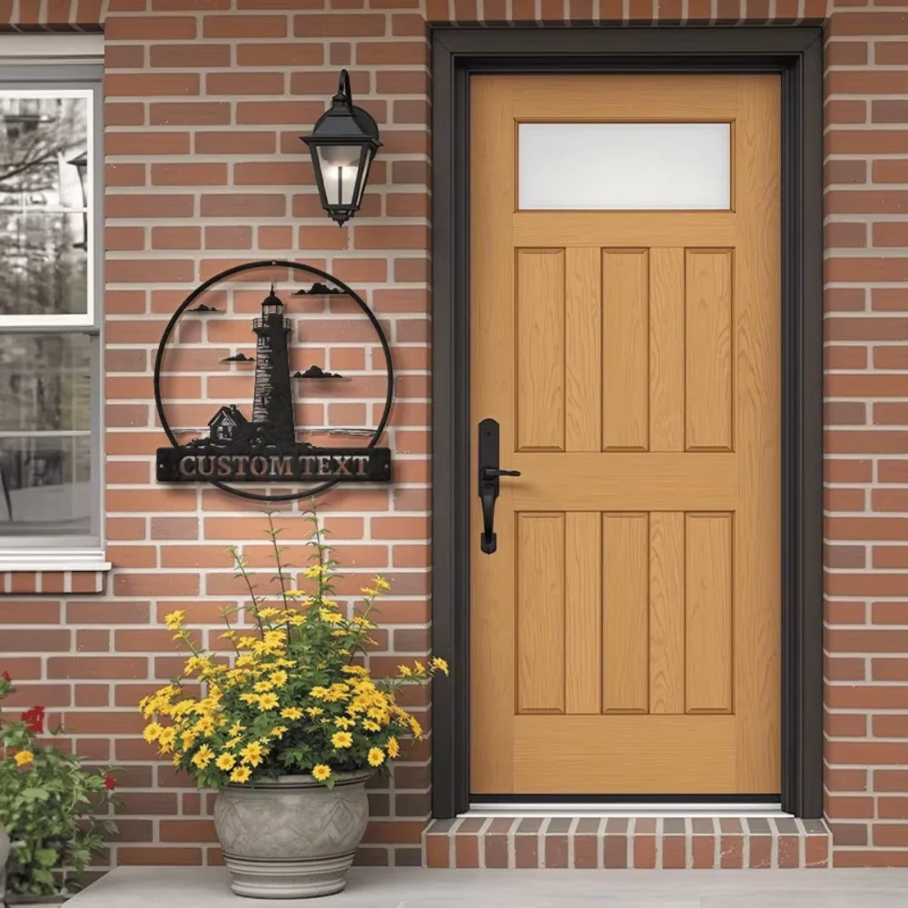 Custom Seaside Lighthouse Sign Personalized, Durable for Long term Use, Ideal Beach House Wall Art, Must - Have Gift