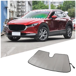 For Mazda CX-30 2020-2022 Foldable Car Windshield Sun Shade Front Window Curtain Summer UV Refletive Sun Protection Cover