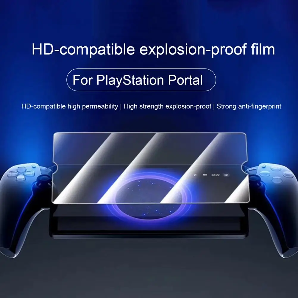 Pelindung layar untuk Ps5 3 buah pelindung layar kaca Tempered untuk Ps5 bebas gelembung antigores Hd kompatibel untuk genggam