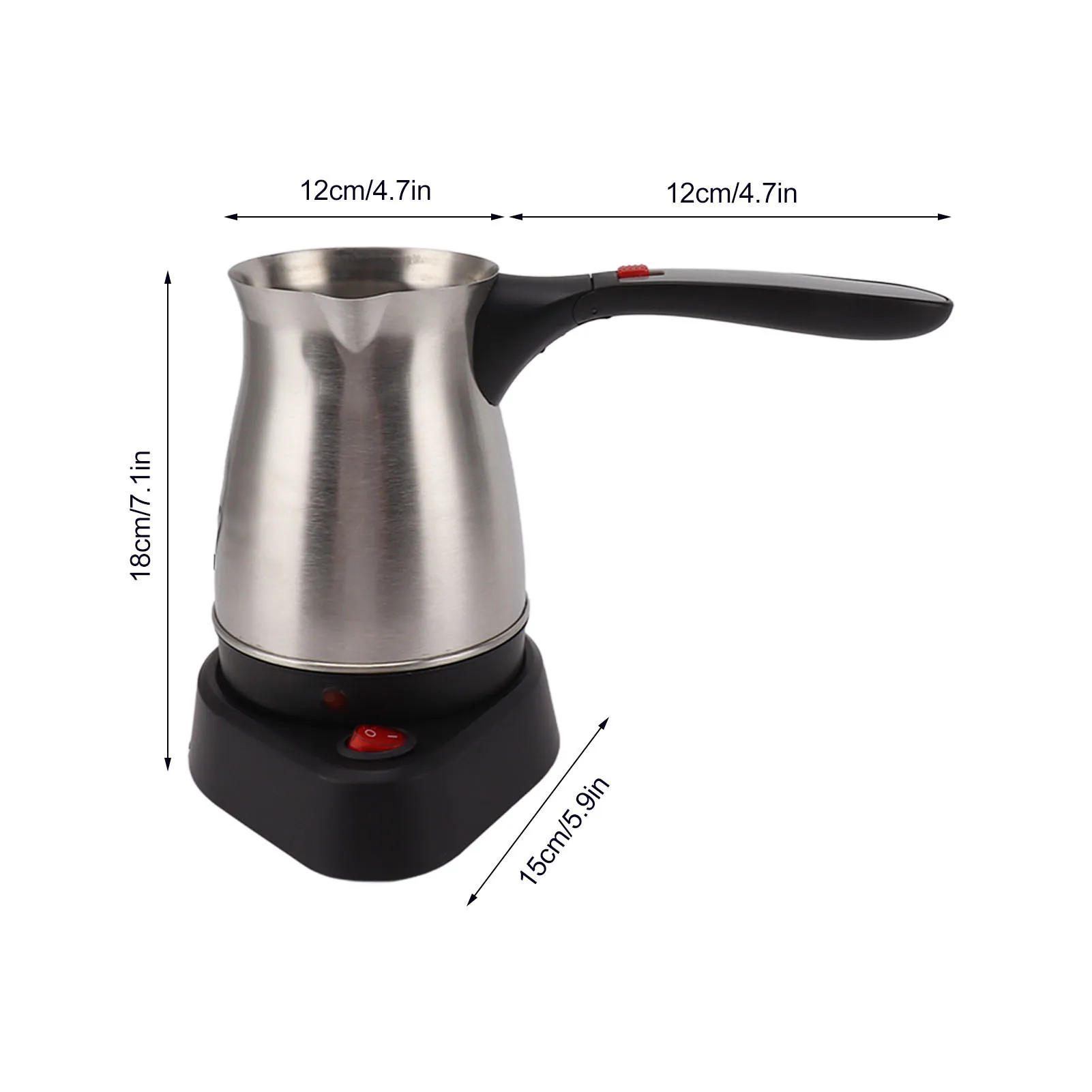 500ml 600W Turkish Coffee Maker Machine with Foldable Handle EU Plug 220V Electric Water Kettle Hand Brew Coffee Pot Teapot