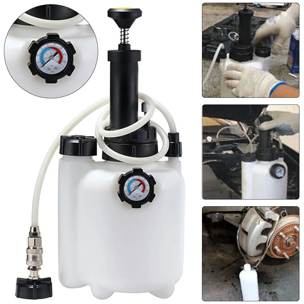 3L Car Brake Oil Pump Manual Replacement Tool with 1L Oil Bottle Fluid Transmission Tool Manual Transmission Oil Filling System