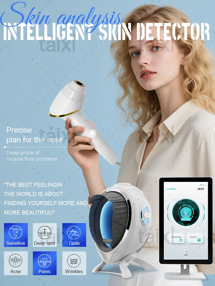 

AISIA Q1 3D AI Анализатор кожи лица Обнаружение проблем кожи Диагностика 8-спектр Профессиональный анализ Оборудование для салонов красоты