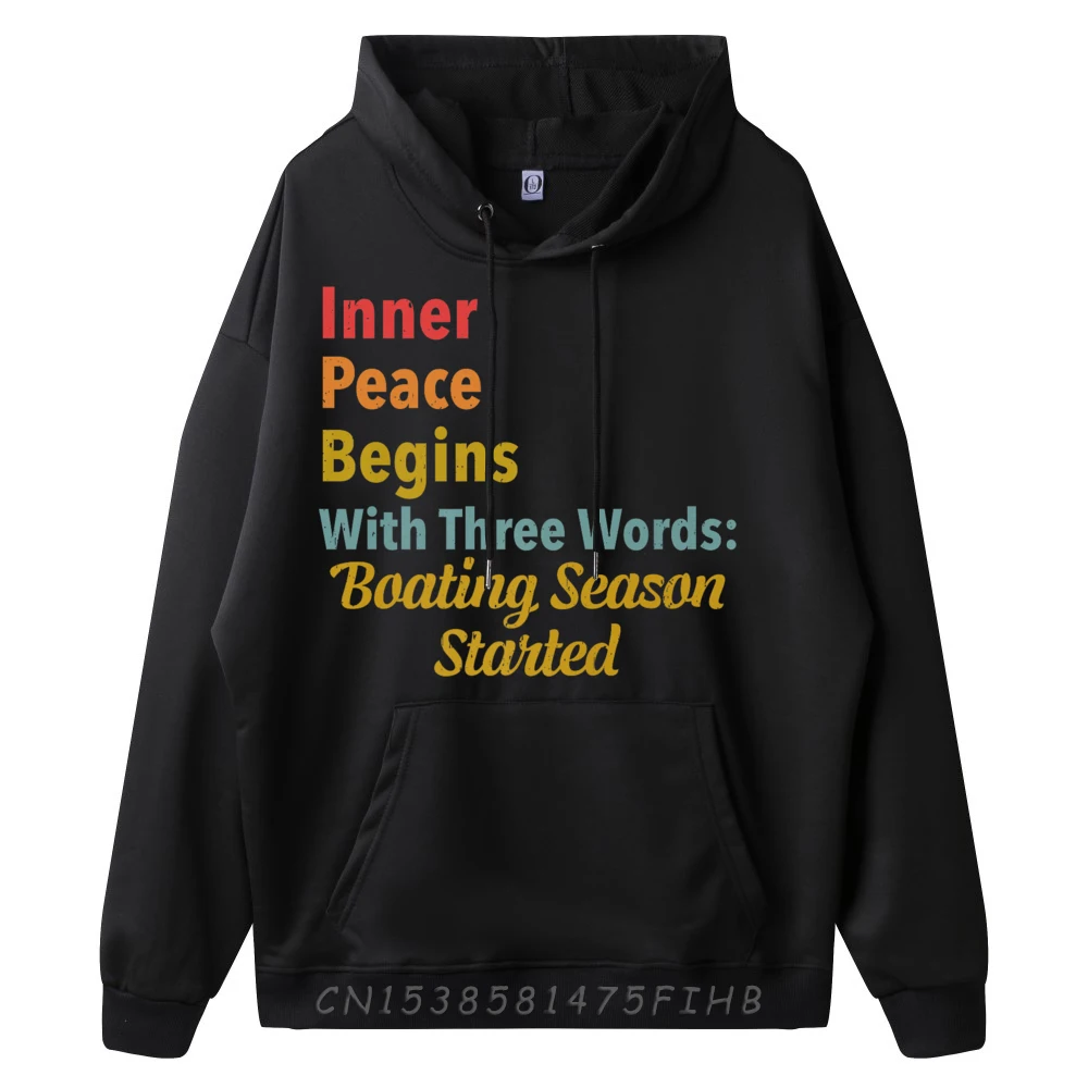 Hoodies Boating Boat Captain Graphic Hoodies Hip Hop Leisure Long Sleeve Round Neck Male Hoodies Classic Coats